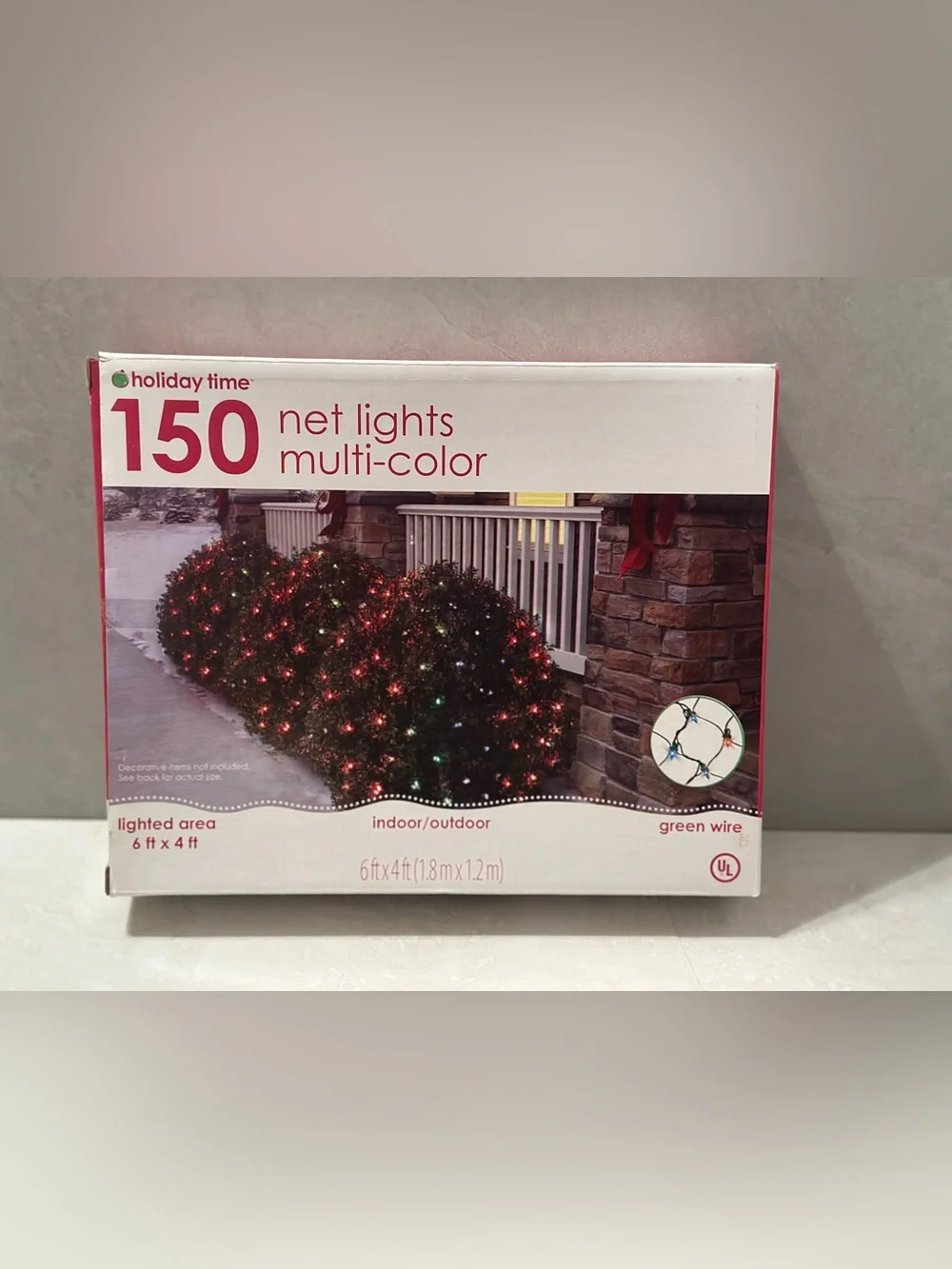 Holiday Time Multi Color Net Lights 6 X 4 Green Wire Holiday Christmas Open Box